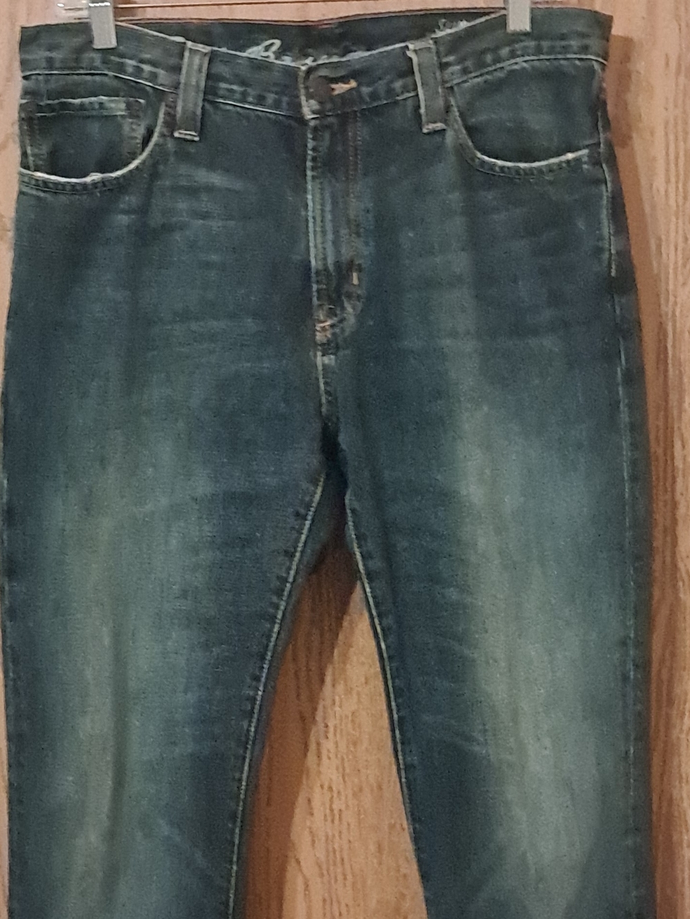 Eddie Bauer Men's Washed Blue Slim Straight Jeans L